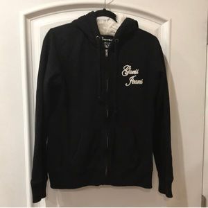 Authentic Guess jeans inside furry hooded WARM jacket size XL/TG 💐